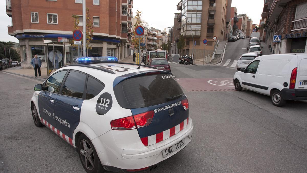 Un coche de los Mossos, en Barcelona