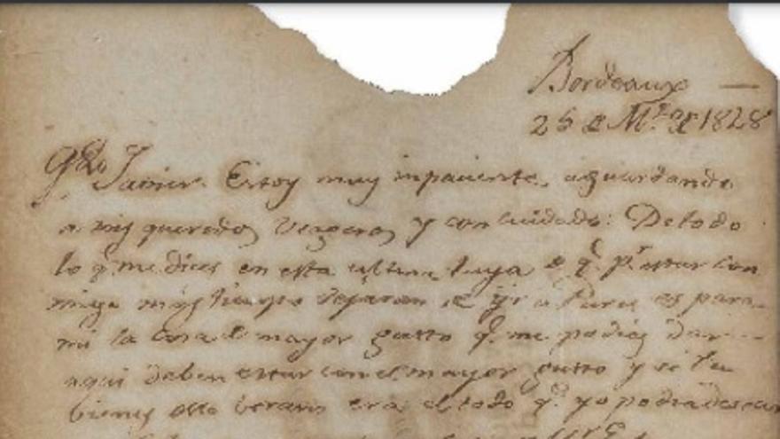 Una carta de Goya a su hijo se queda sin comprador