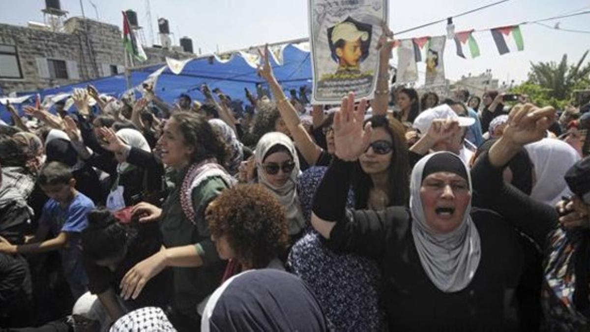 Funeral de Mohamed Abu Jdeir, en julio del 2014.