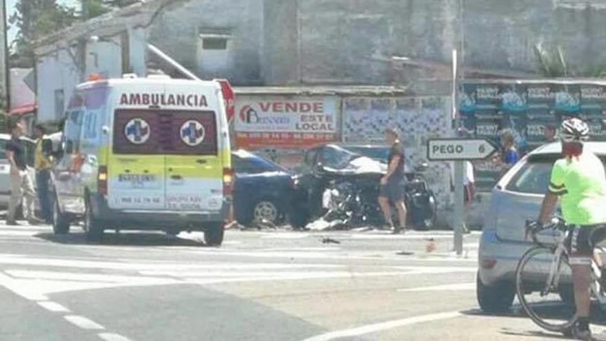 Los vehículos implicados en el accidente.