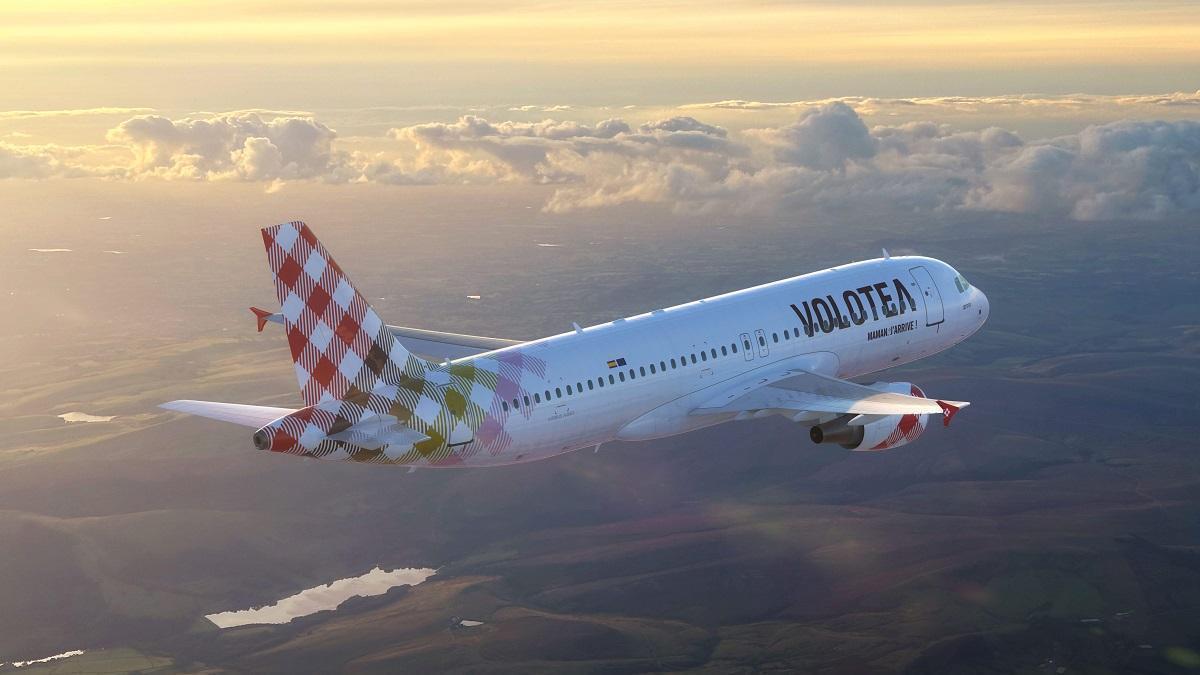 Un avión de la compañía Volotea, que ha inaugurado su nueva ruta entre Málaga y Limoges.