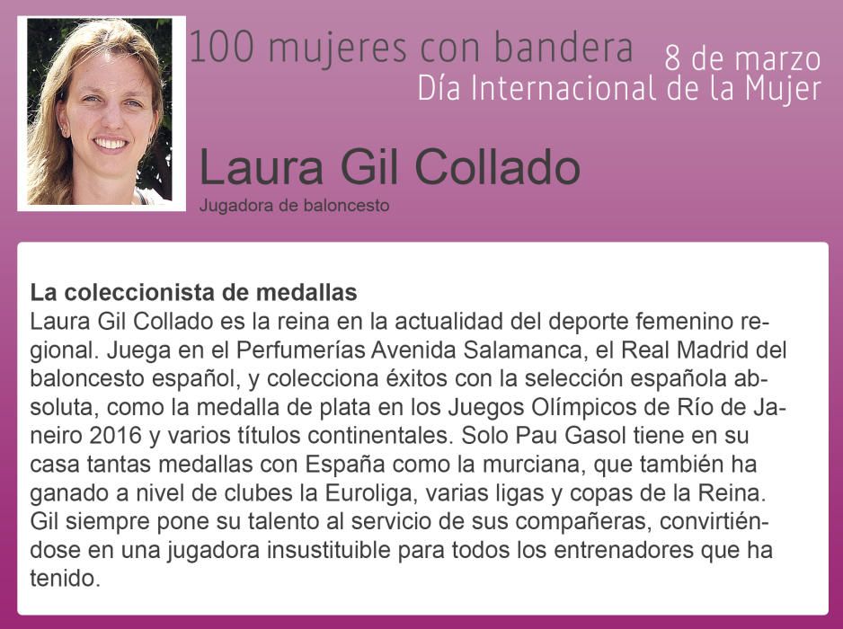 100 mujeres con bandera