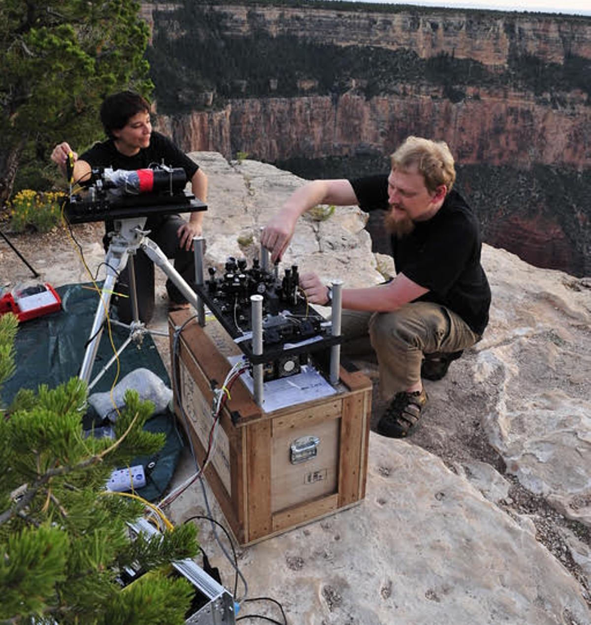 Experimento de comunicación cuántica en el Gran Cañon del Colorado junto a Christian Kurtsiefer.