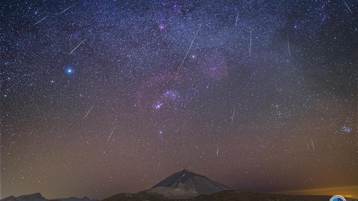 Gemínidas captadas en el Teide en una edición anterior.