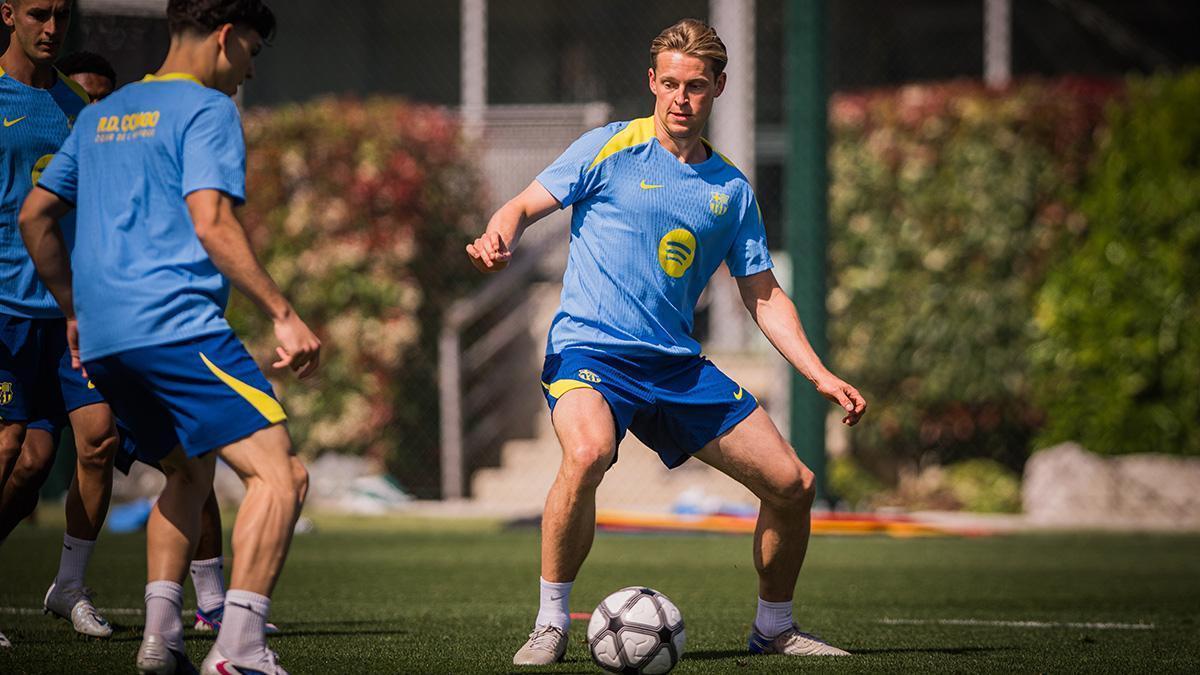 De Jong, en un entrenamiento