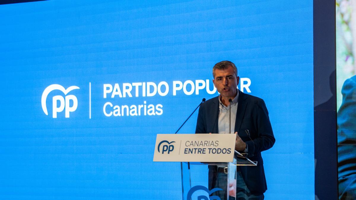 El presidente del PP de Canarias y candidato a la Presidencia del Gobierno, Manuel Domínguez