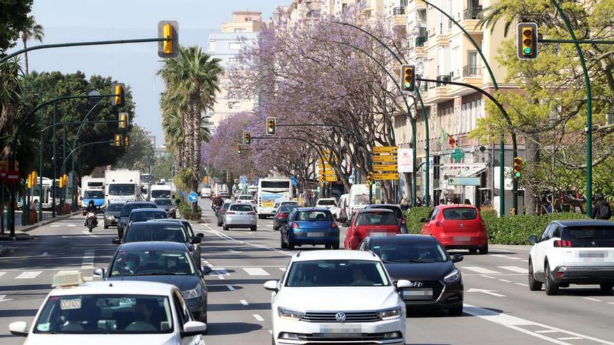 Tráfico de vehículos en Málaga.