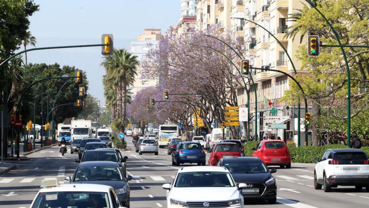 Tráfico de vehículos en Málaga.