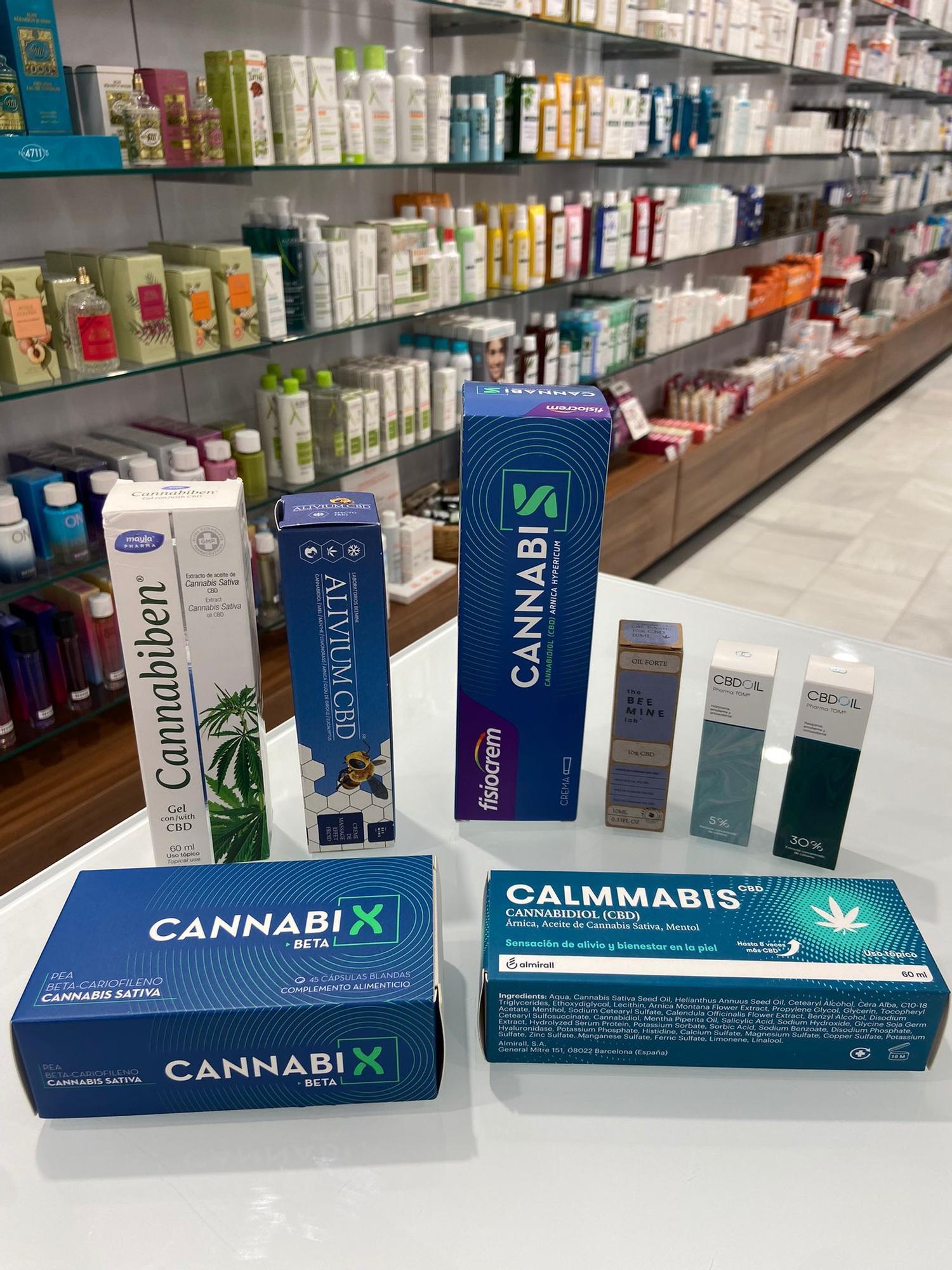 En farmacias de Castellón la gama de productos con CBD ha ido a más.