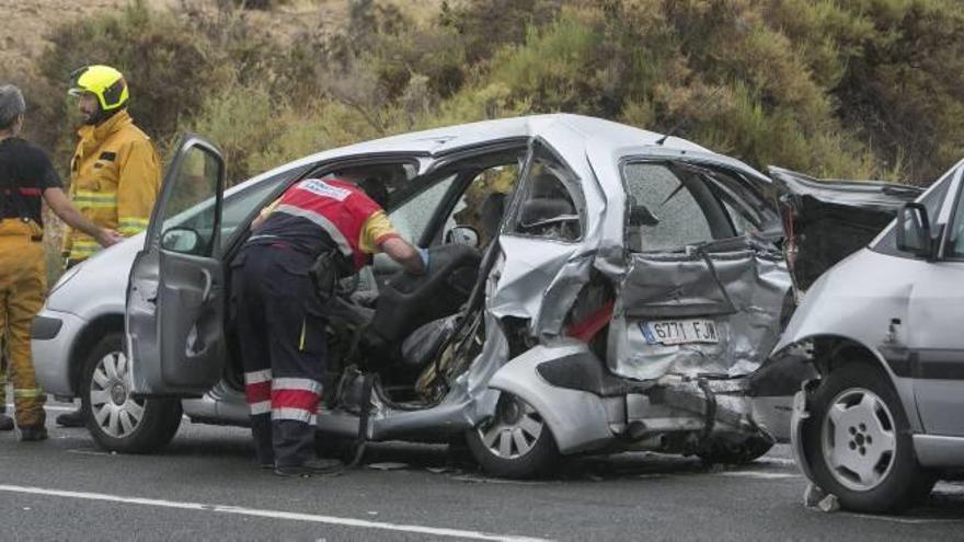 Accidente de tráfico en una de las carreteras de la provincia.