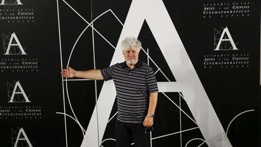 Pedro Almodóvar, ayer, en la Academia de Cine.