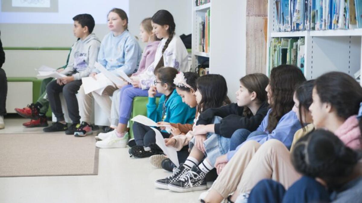 Alumnos de una escuela barcelonesa.