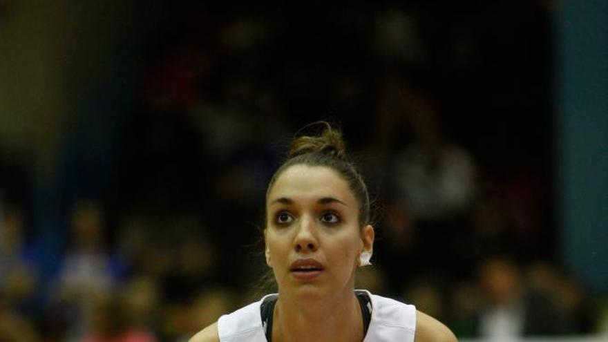 Laura Quevedo en el partido que la Selección jugó en el Ángel Nieto.