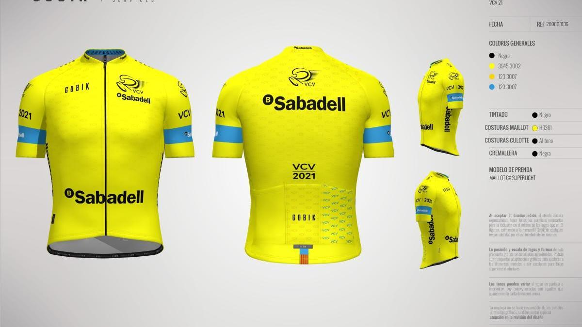 Así es el maillot amarillo de la Volta Ciclista a la Comunitat Valenciana