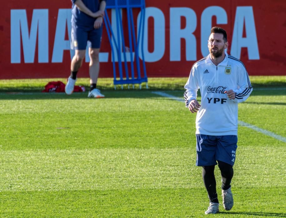 Segundo entrenamiento de la Argentina de Messi en Son Bibiloni