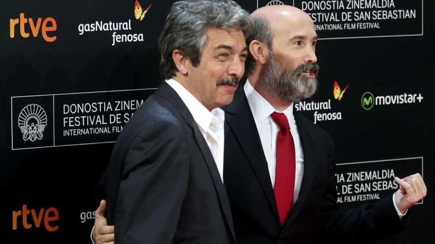 Ricardo Darín y Javier Cámara, que recibieron la Concha de Plata a mejores actores el pasado año.