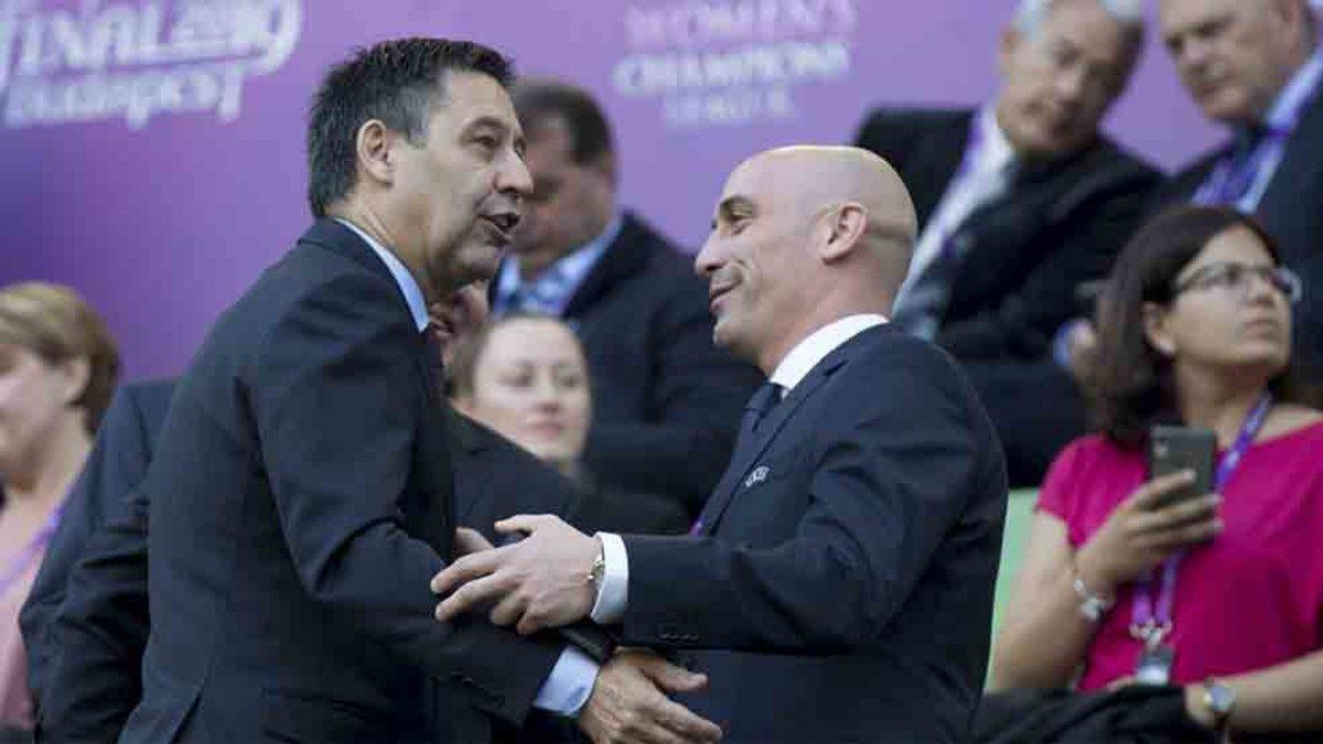 Luis Rubiales y Josep María Bartomeu estarán en la cena oficial