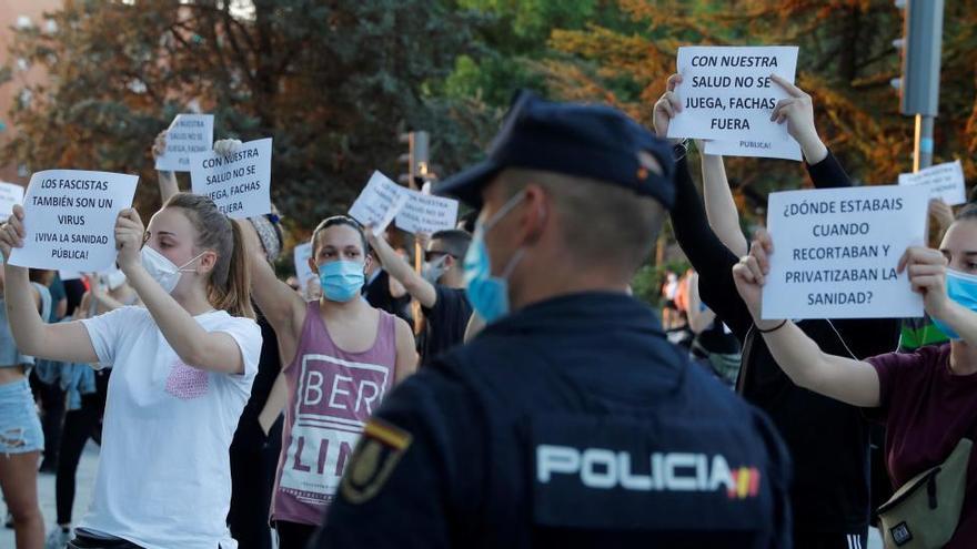 Protestas en Moratalaz.