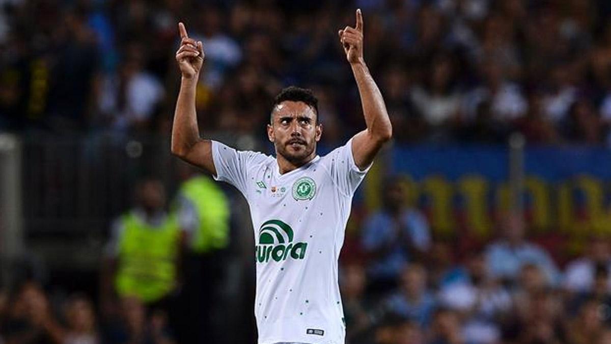 Alan Ruschel, en el Camp Nou, cuando jugó el trofeo Joan Gamper en 2017