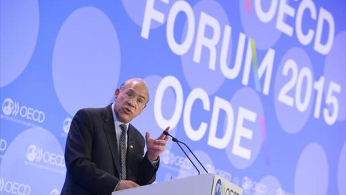 El secretario general de la OCDE, José Ángel Gurría, en París.