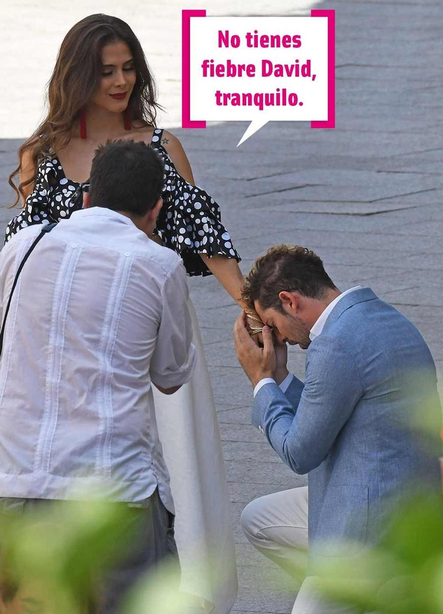 David Bisbal y la actriz colombiana Greeicy Rendon en Marbella de rodaje