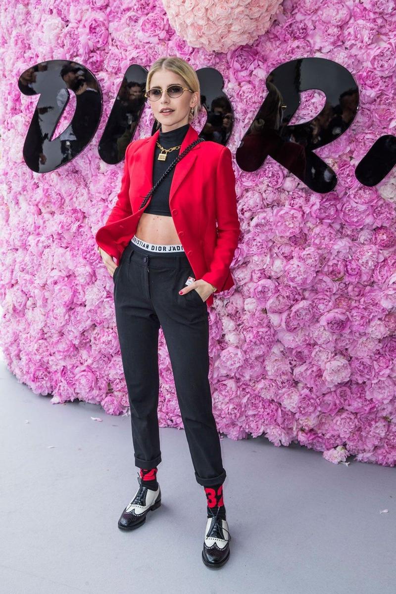 Caroline Daur en el desfile de Dior Homme en París