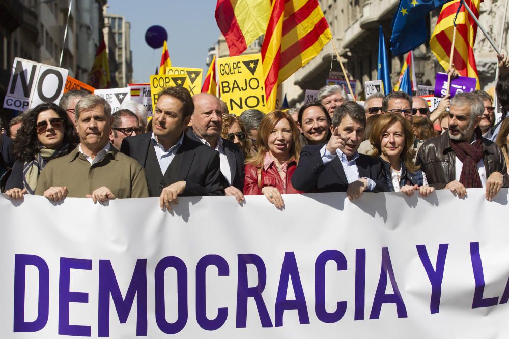 Manifestación en Barcelona contra el proceso soberanista