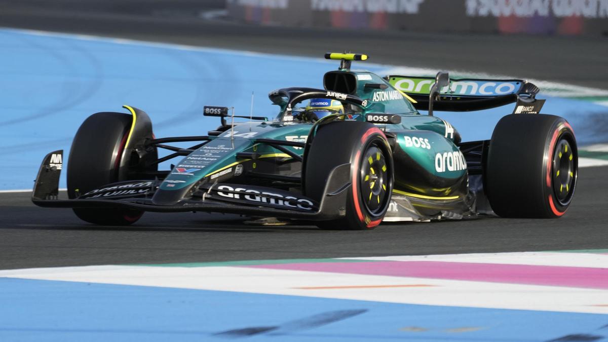 Fernando Alonso en el Circuito de Jeddah