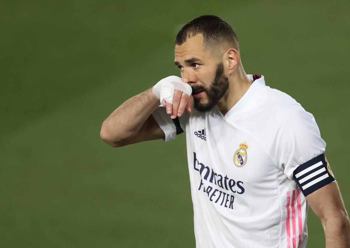 Karim Benzema, durante un partido con el Real Madrid.