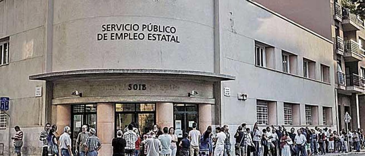 Unas oficinas del SOIB en Palma.