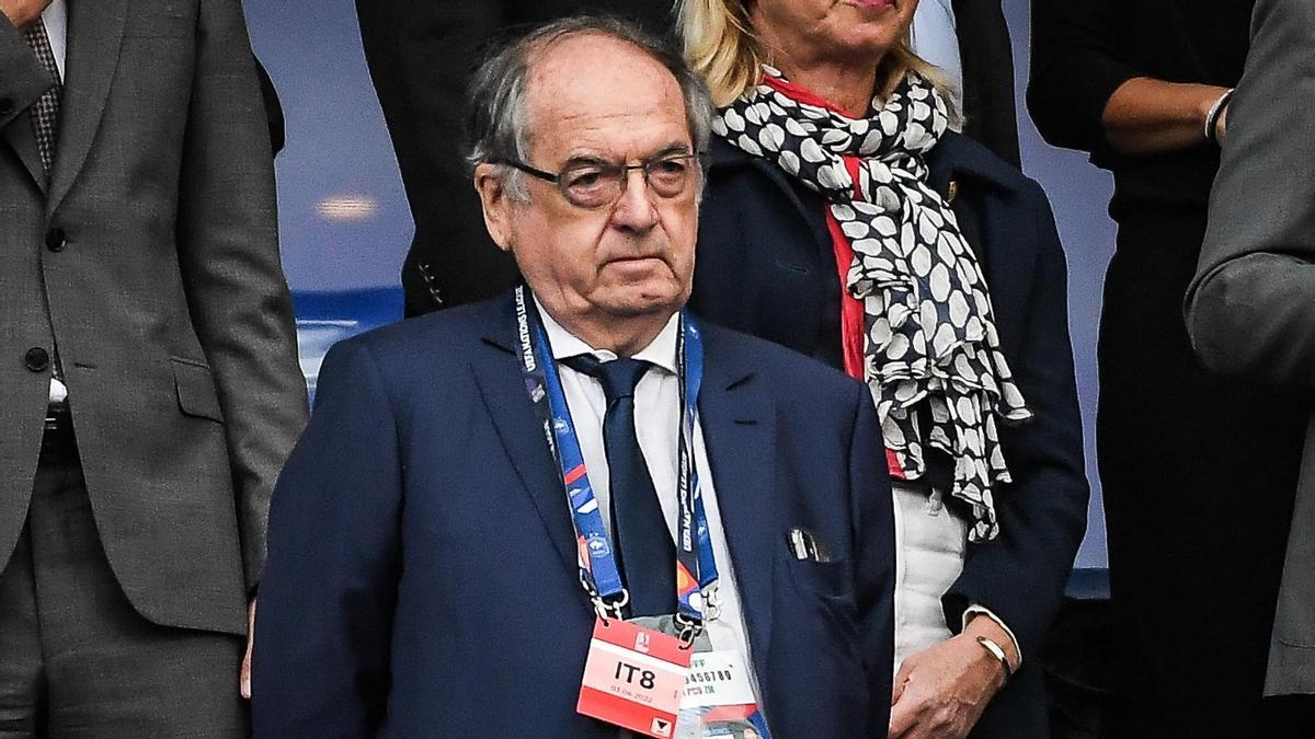 El presidente de la Federación Francesa de Fútbol, Noel Le Graët, durante el Mundial de Qatar.