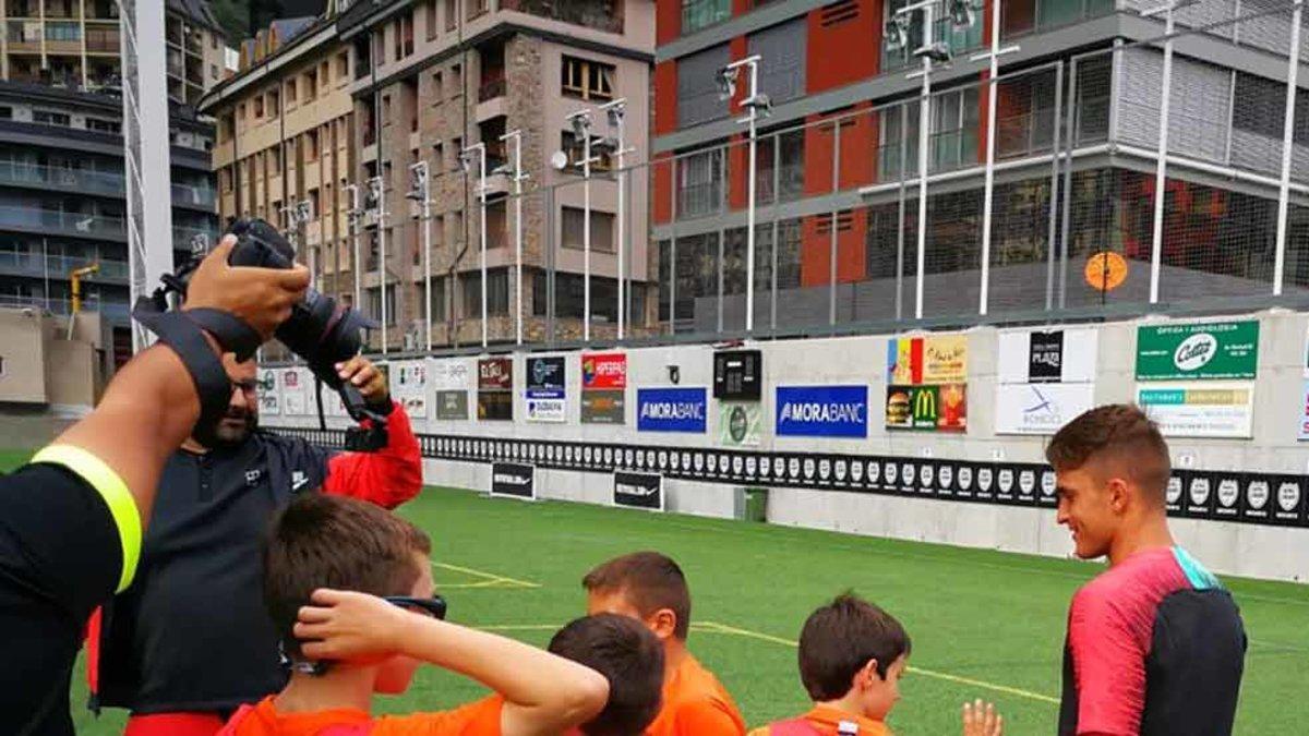 Riqui Puig, en una visita al Campus Nike de Andorra