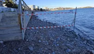 Vila valla el tramo desplomado del paseo de Platja d’en Bossa por seguridad