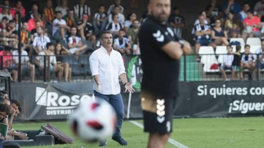 El entrenador del equipo albinegro, David Gutiérrez.