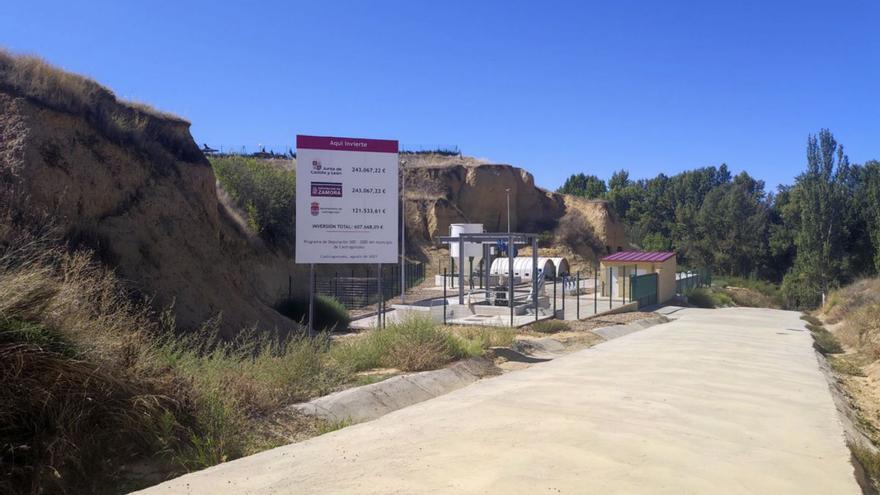 Estación depuradora de aguas residuales de Castrogonzalo, a unos metros del río Esla.