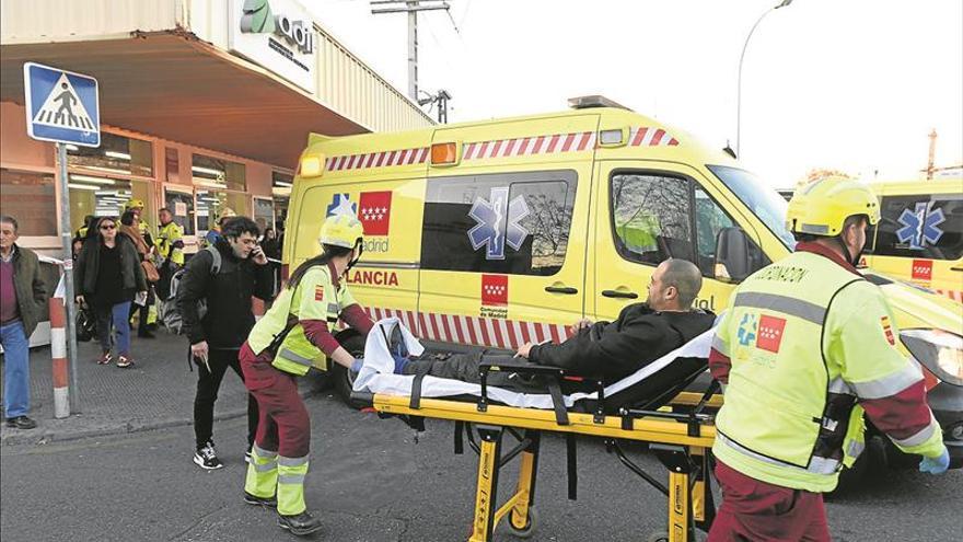 Accidente de un Cercanías en Madrid con 2 heridos graves