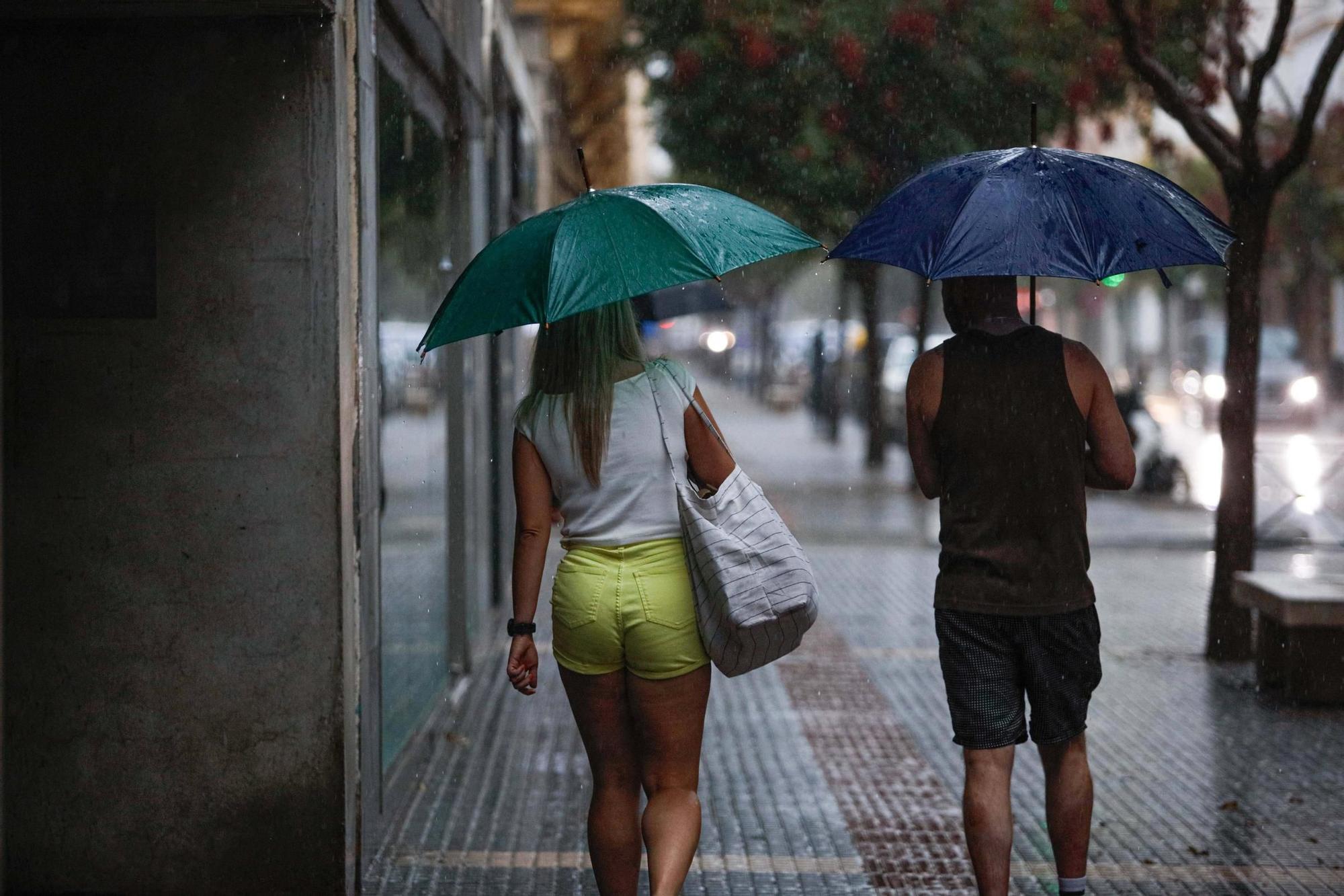 Todas las imágenes de la lluvia en Ibiza