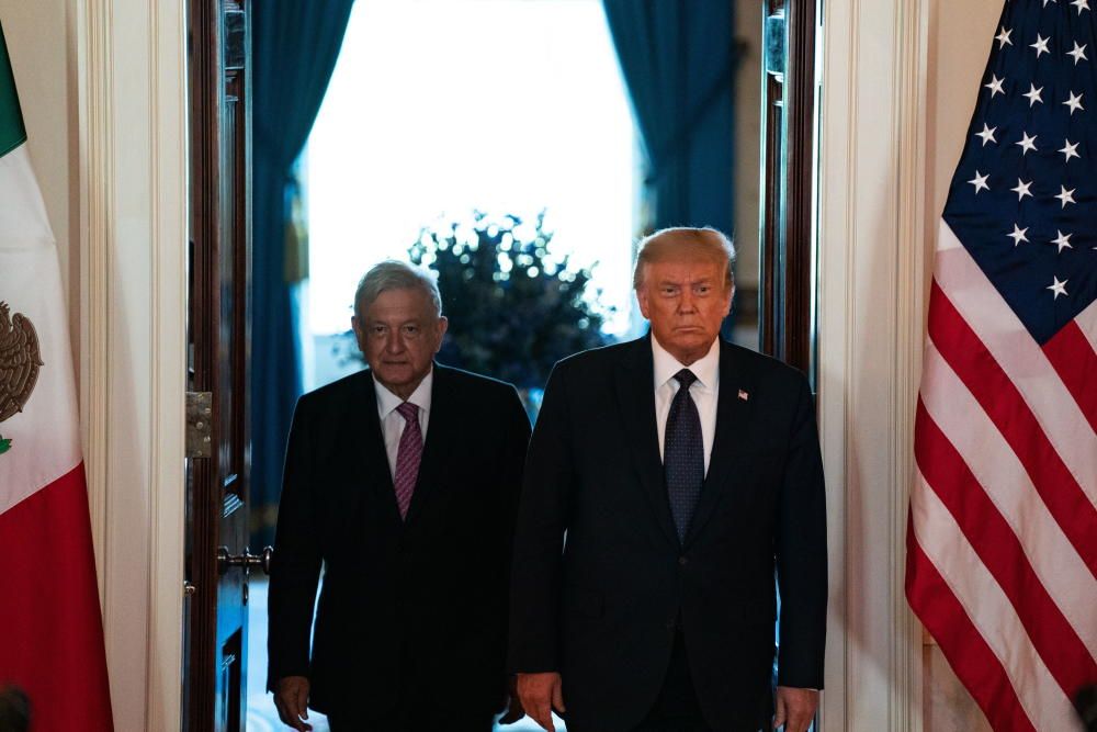 Reunión entre Trump y López Obrador.