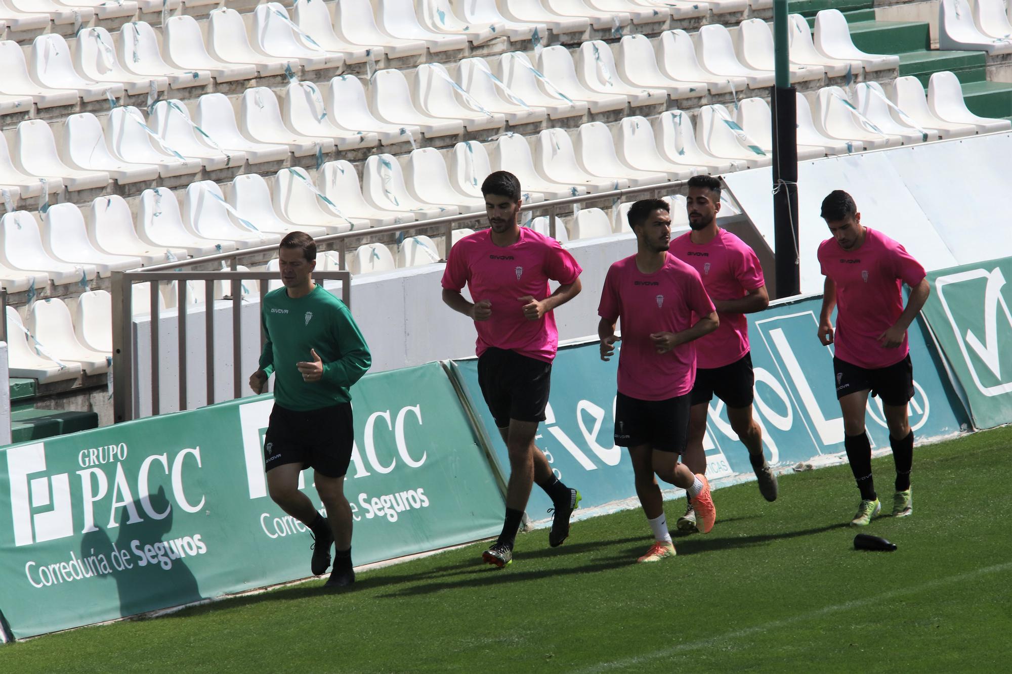 Primer entrenamiento de Germán Crespo como entrenador del Córdoba CF