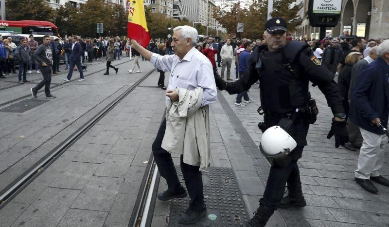 Manifestaciones en Plaza España por el 'procés'