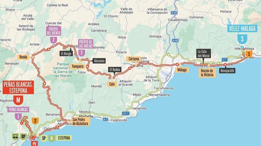 Recorrido y perfil de la 19ª etapa de La Vuelta 2026: Vélez - Peñas Blancas