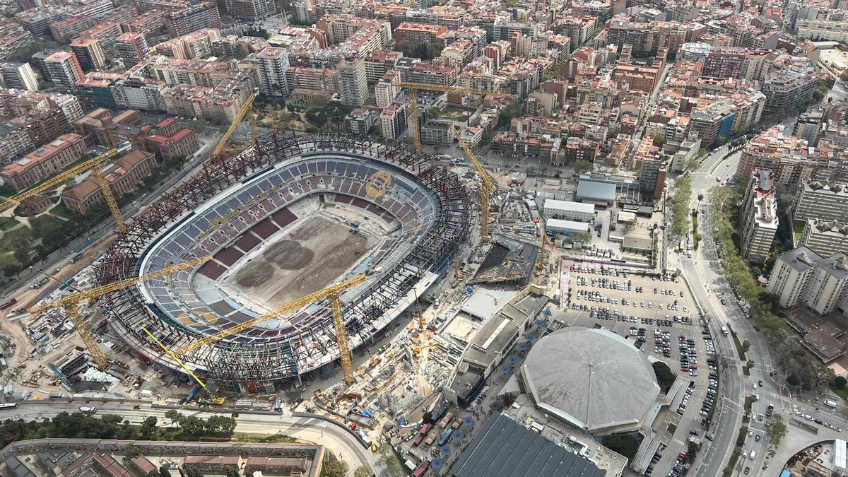 Las obras del Camp Nou progresan adecuadamente