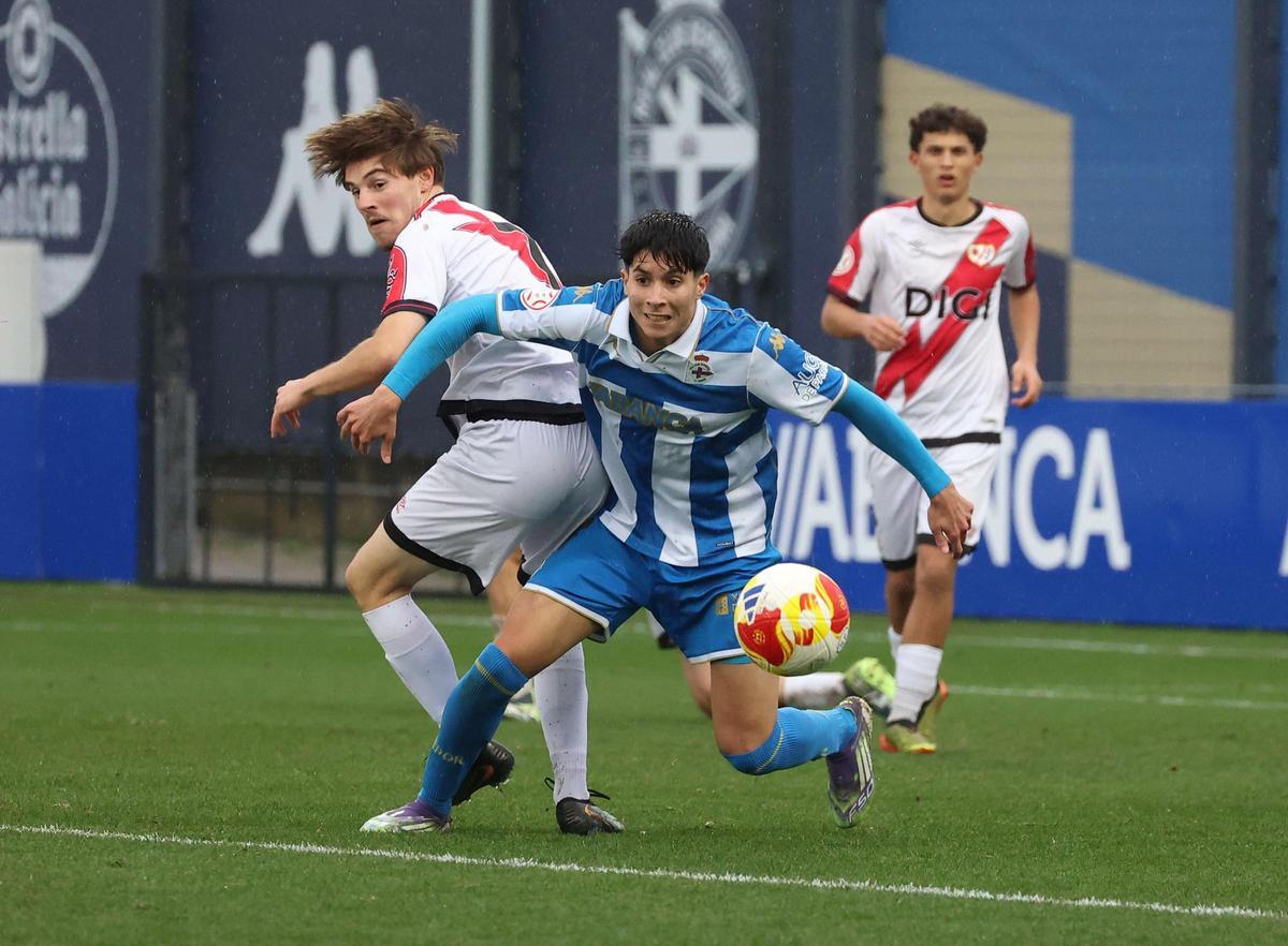 El Dépor juvenil se impone al Rayo (4-1) y avanza a cuartos en la Copa del Rey