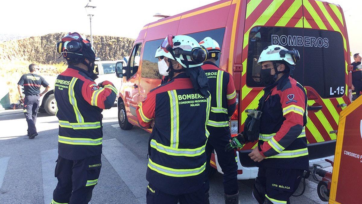 Imagen de archivo del efectivos del Consorcio Provincial de Bomberos de Málaga