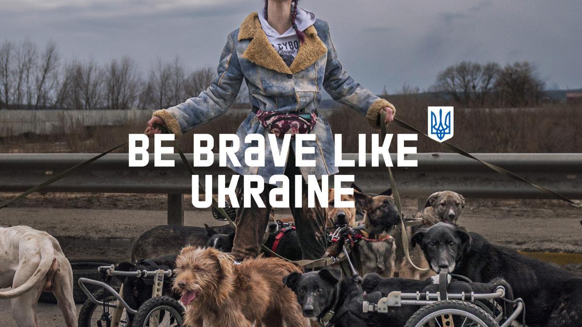 Anuncio 'Se valiente como Ucrania' de la agencia Banda