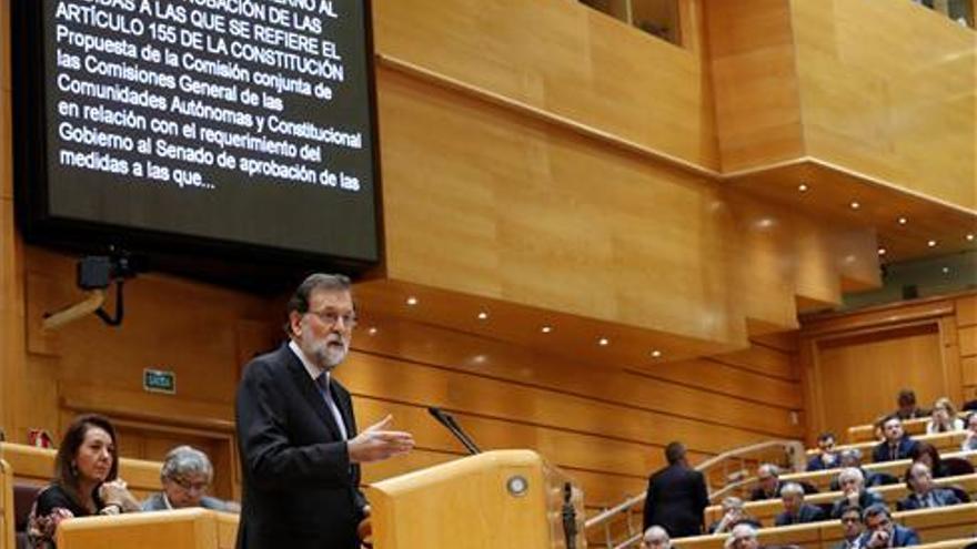 El Senado da vía libre al Gobierno para aplicar el artículo 155 en Cataluña