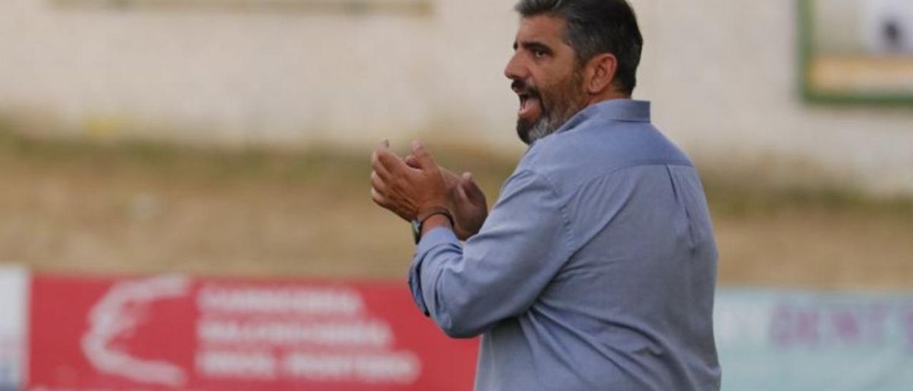 Juan García, en un partido con el Mérida.