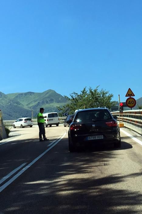 Retenciones de vehículos en el puerto de Pajares