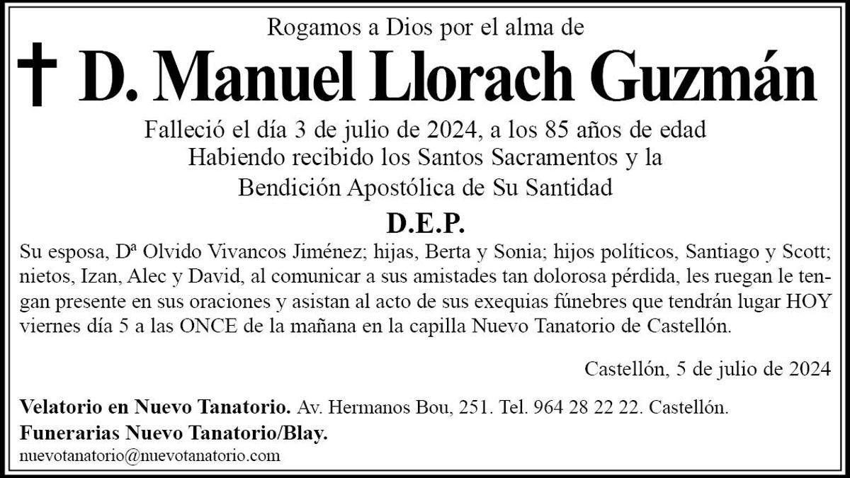 D. Manuel Llorach Guzmán