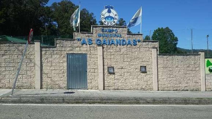 El campo municipal de As Gaiandas, donde juega el Gondomar.